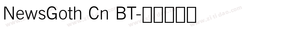 NewsGoth Cn BT字体转换